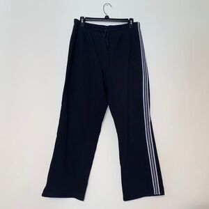 Classic Black Track Pants with White Stripes